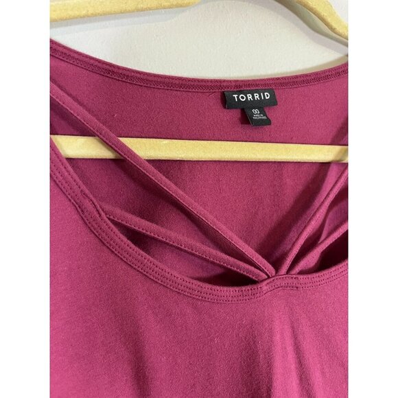 Torrid Top Women 10 Pink Active Capsule Neutral Yoga Stretch Minimalist 80s Soft - Picture 4 of 10